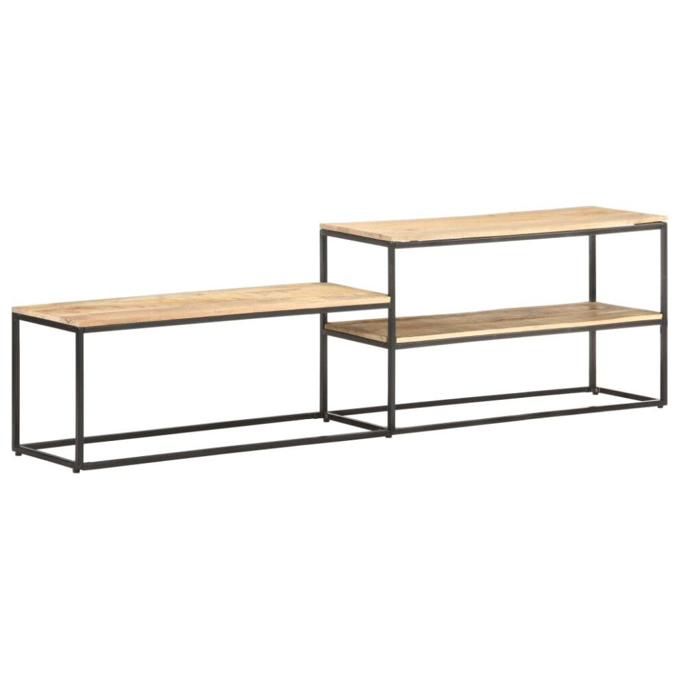 Vidaxl Rough Mango Wood Tv Cabinet Media Unit Standing Lowboard Furniture