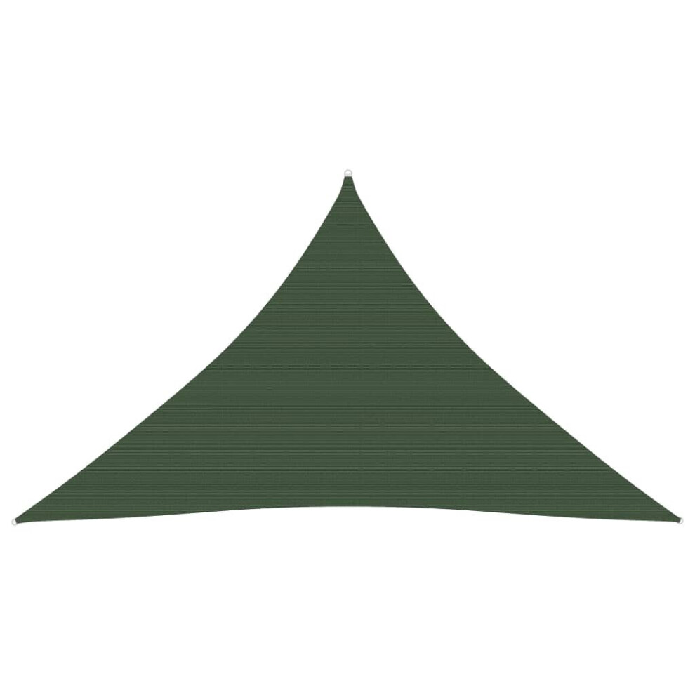 vidaXL Sunshade Sail 160 g/mÂ² Dark Green 3.5x3.5x4.9 m HDPE Sunscreen Canopy