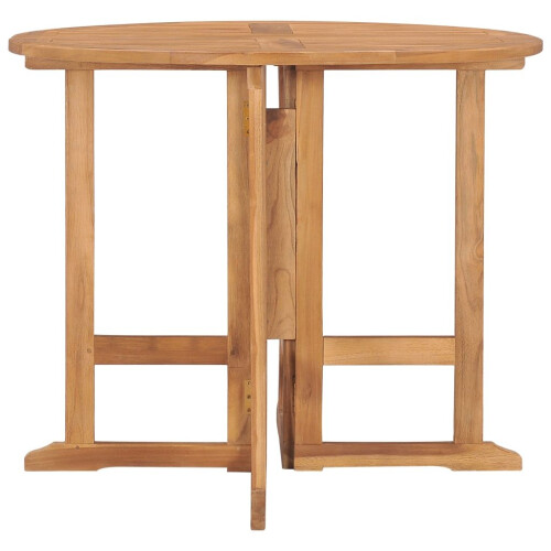 VidaXL vidaXL Solid Teak Wood Folding Dining Table Patio Outdoor Dinner Desk Garden 1