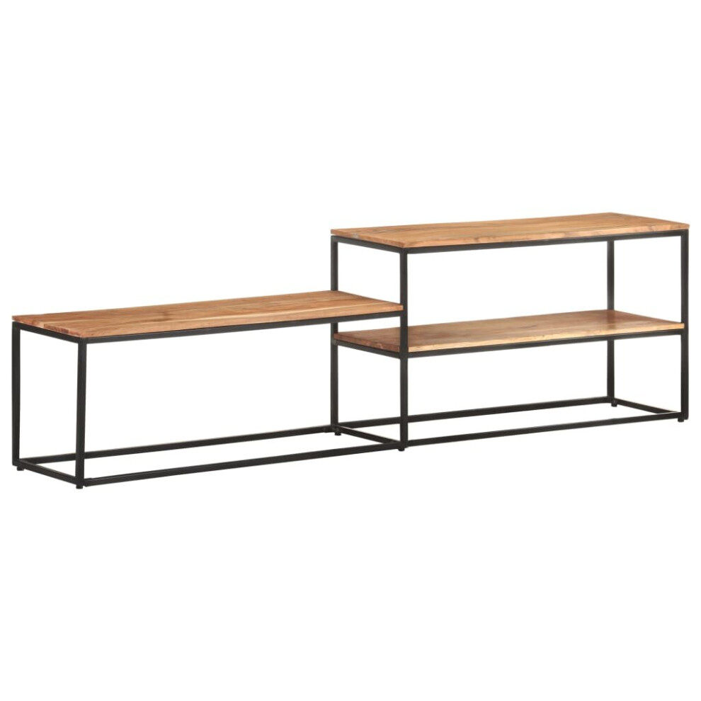 Vidaxl Solid Acacia Wood Tv Cabinet Media Unit Standing Lowboard Furniture