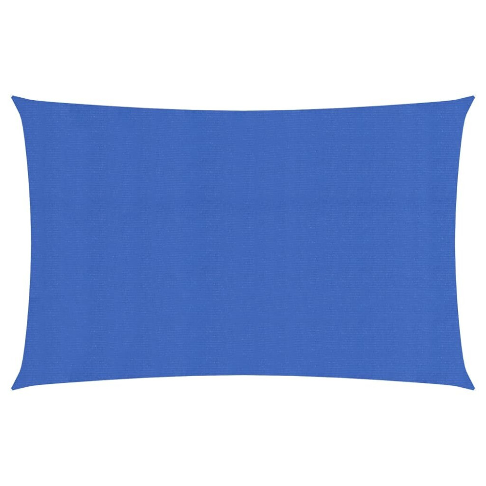Vidaxl Sunshade Sail 160 G/M² Blue 2X5 M Hdpe Balcony Garden Sunscreen Canopy