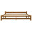 VidaXL vidaXL Solid Wood Pine Bed Frame Honey Brown 200x200 cm Bedstead Bed Base 2