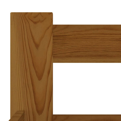 VidaXL vidaXL Solid Wood Pine Bed Frame Honey Brown 200x200 cm Bedstead Bed Base 2