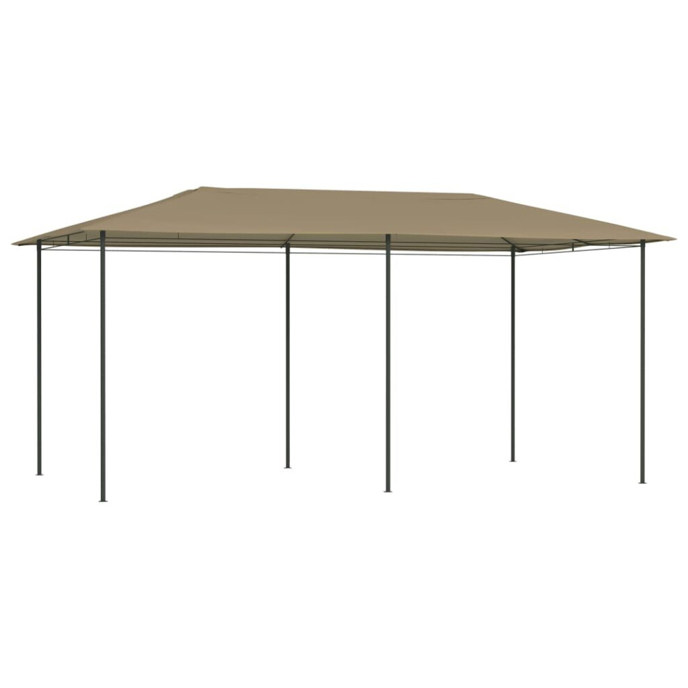 Gazebo 3x6x2.6 m Taupe 160 g/mÂ²