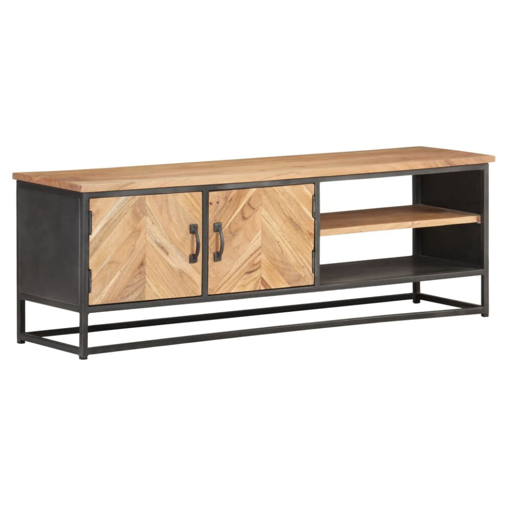 Vidaxl Solid Acacia Wood Tv Cabinet Media Unit Standing Lowboard Furniture