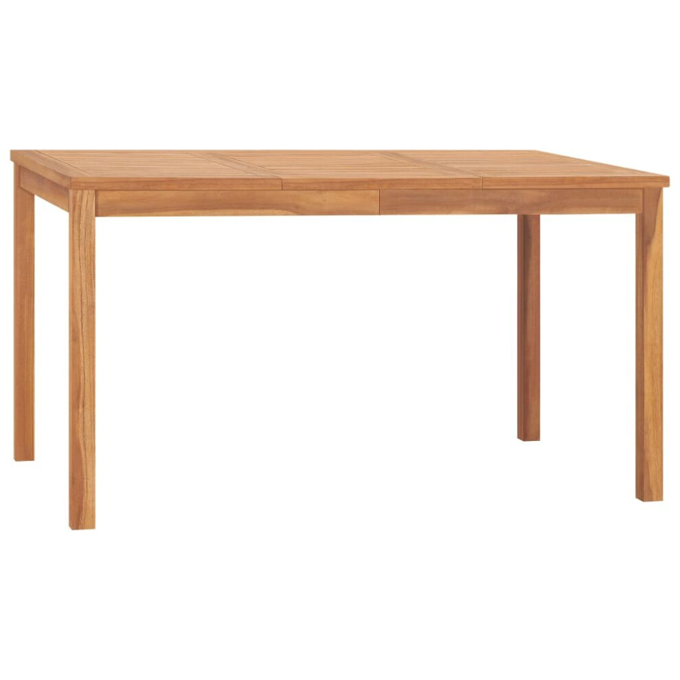 VIDAXL Teak Wood Dining Table - Brown - 140 x 80 x 77 cm - Image 2