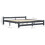 VidaXL vidaXL Solid Wood Pine Bed Frame Dark Grey 200x200 cm Wooden Bedstead Bed Base 6