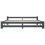 VidaXL vidaXL Solid Wood Pine Bed Frame Dark Grey 200x200 cm Wooden Bedstead Bed Base 4