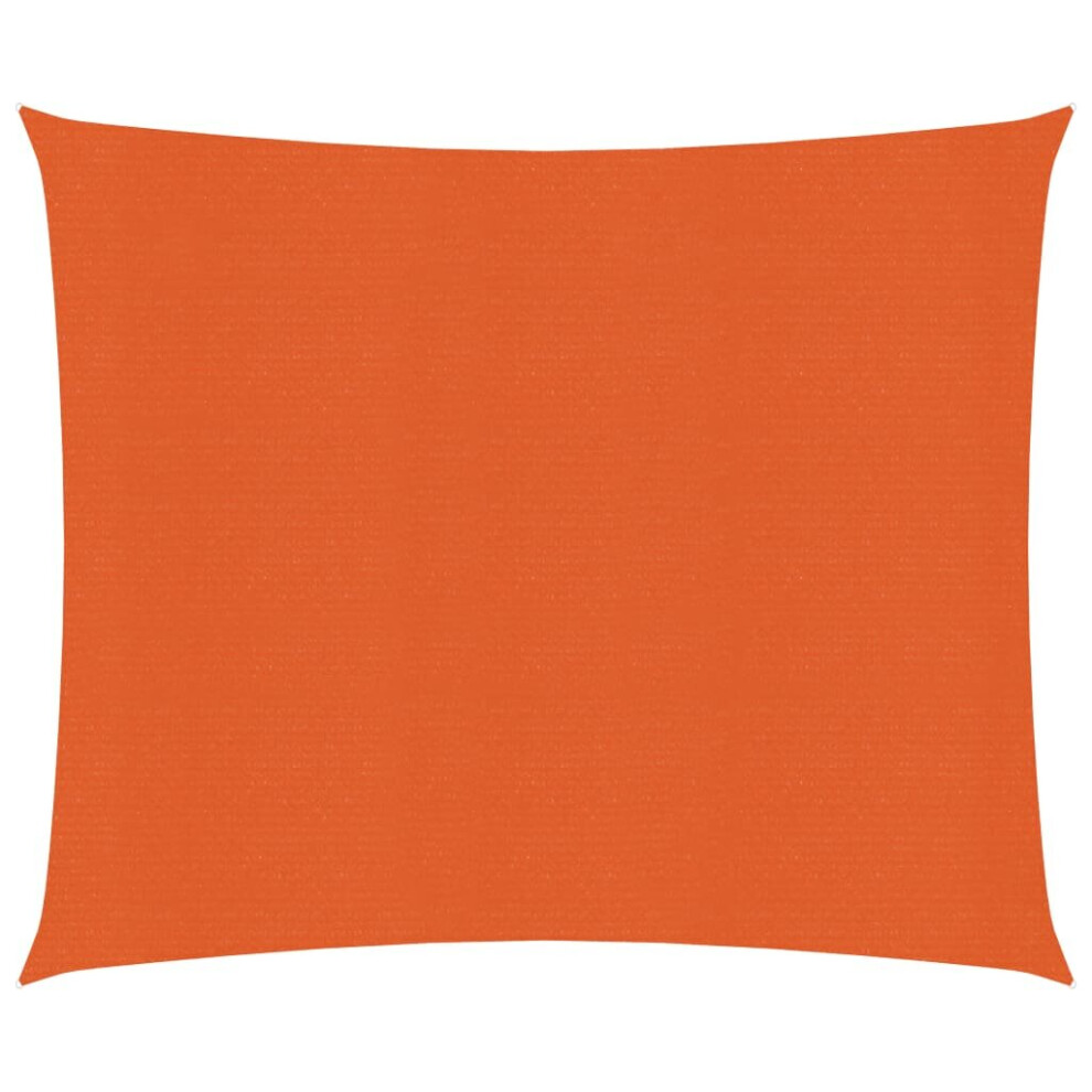 vidaXL Sunshade Sail 160 g/mÂ² Orange 2.5x3 m HDPE Garden Sunscreen Canopy