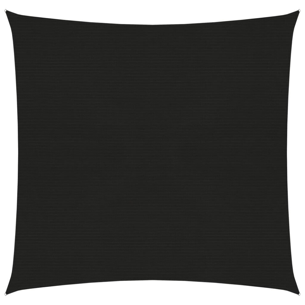 Vidaxl Sunshade Sail 160 G/M² 2X2 M Hdpe Sunscreen Patio Shade Canopy Black