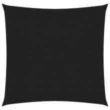 vidaXL Sunshade Sail 160 g/m² Black 4.5x4.5 m HDPE Garden Sunscreen Canopy