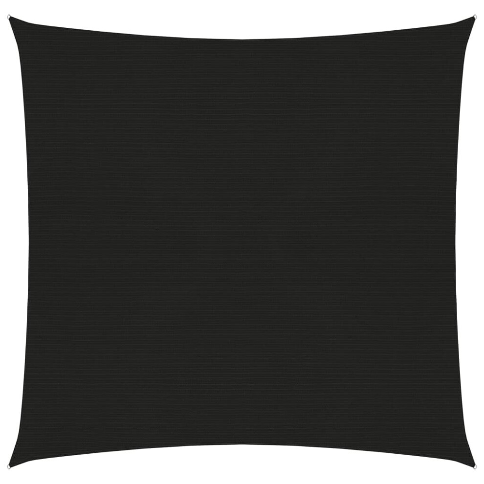 Vidaxl Sunshade Sail 160 G/M² Black 4.5X4.5 M Hdpe Garden Sunscreen Canopy