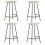 VidaXL vidaXL 4x Solid Mango Wood Bar Stools Kitchen Stool Armchairs Garden Chairs 1