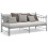 VidaXL vidaXL Pull-out Sofa Bed Frame Grey Metal for Day Sleeping Guest Sleepover 3