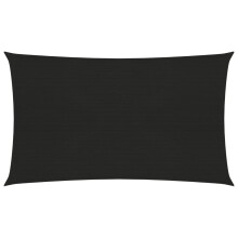 vidaXL Sonnensegel 160 g/m² Schwarz 2,5x5 m HDPE