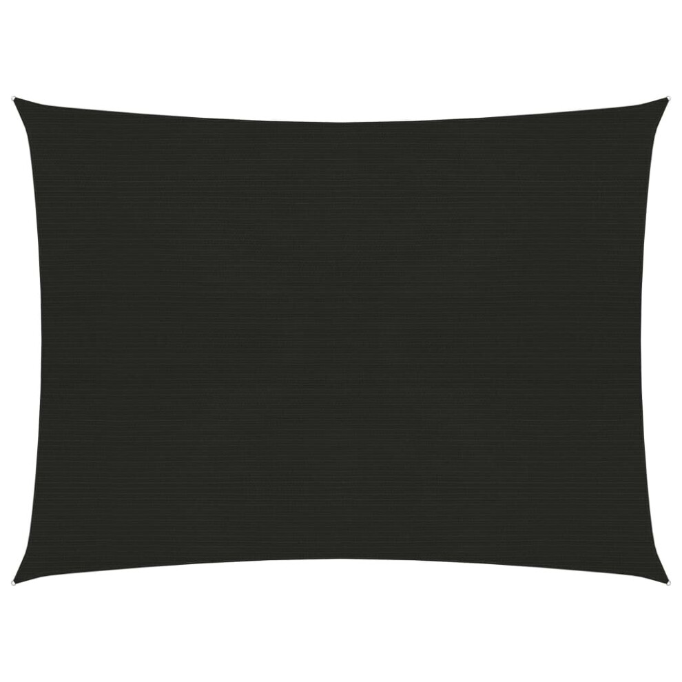 Vidaxl Sunshade Sail 160 G/M² 2X2.5 M Hdpe Balcony Sunscreen Canopy Black