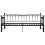 VidaXL vidaXL Pull-out Sofa Bed Frame Black Metal for Day Sleeping Guest Sleepover 8