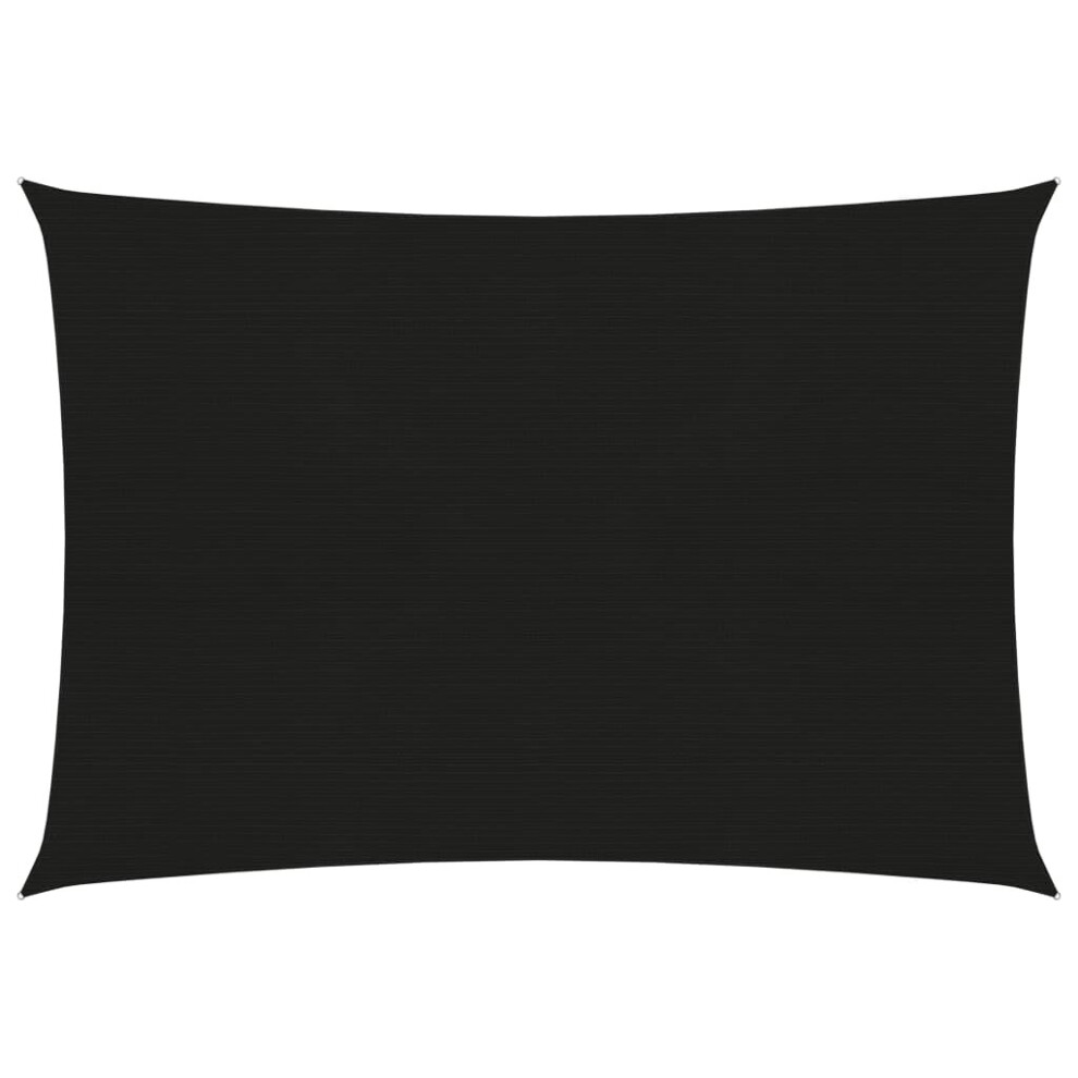 Vidaxl Sunshade Sail 160 G/M² 2.5X4 M Hdpe Sunscreen Patio Shade Canopy Black