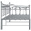 VidaXL vidaXL Pull-out Sofa Bed Frame Grey Metal for Day Sleeping Guest Sleepover 6