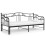 VidaXL vidaXL Pull-out Sofa Bed Frame Black Metal for Day Sleeping Sleepover Guest 2