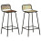 VidaXL vidaXL 2x Bar Chairs Solid Reclaimed Wood Counter Stool Dining Room Kitchen 1