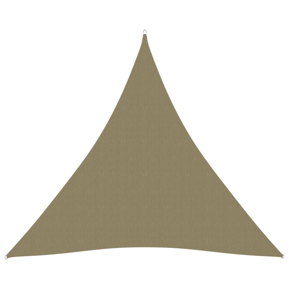vidaXL Sunshade Sail Oxford Fabric Triangular 6x6x6 m Beige Sunscreen Canopy