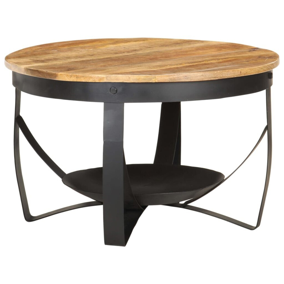 Vidaxl Rough Mango Wood Coffee Table Wooden Accent Couch End Desk Living Room