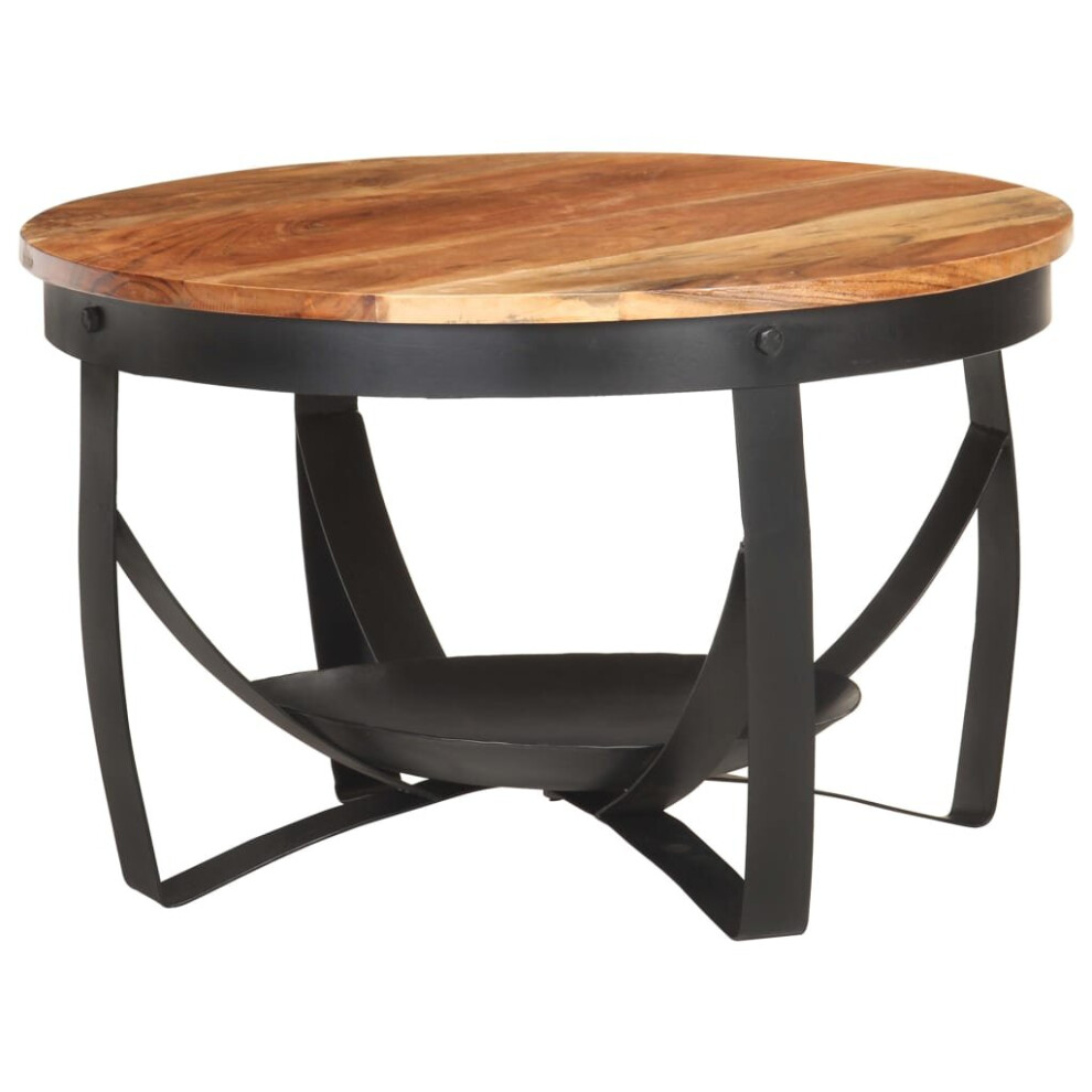 Vidaxl Solid Acacia Wood Coffee Table Wooden Accent Couch End Desk Living Room