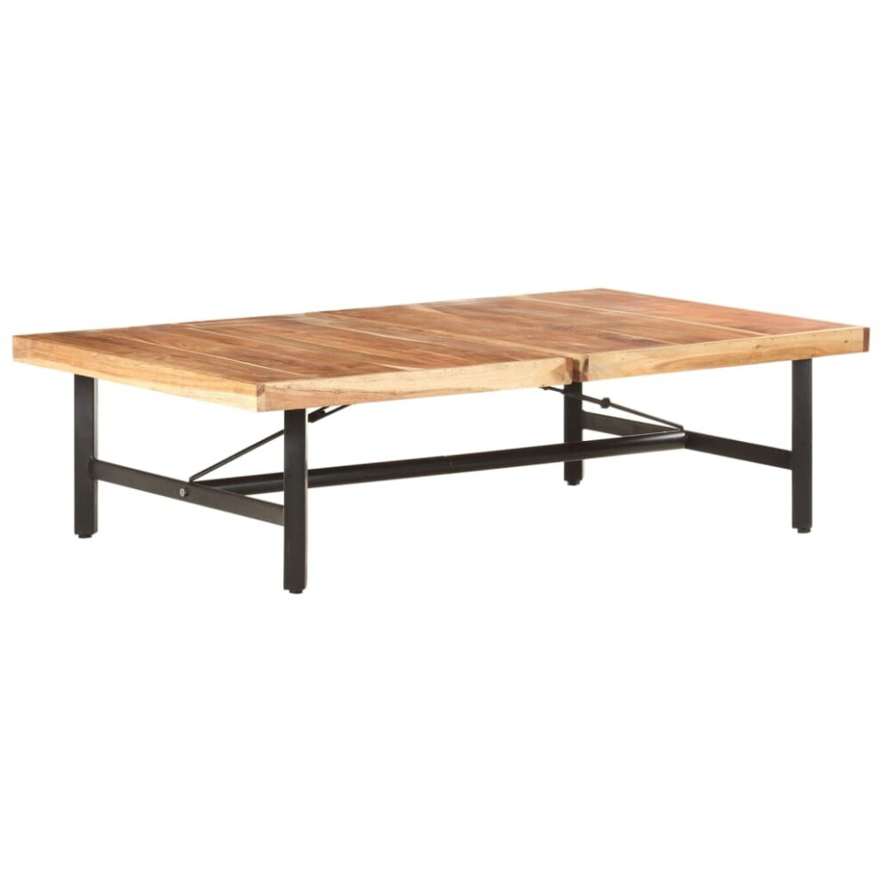 vidaXL Solid Acacia Wood Coffee Table Wooden Centre Couch Desk Living Room