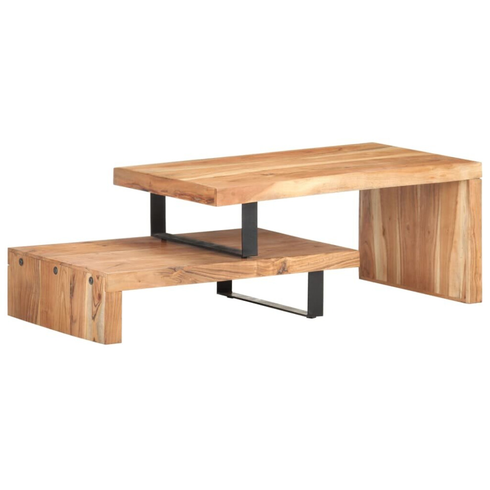 Vidaxl Solid Acacia Wood Coffee Table Set 2 Piece Wooden Couch Desk Indoor