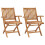VidaXL Folding Garden Chairs 2 pcs Solid Teak Wood 1