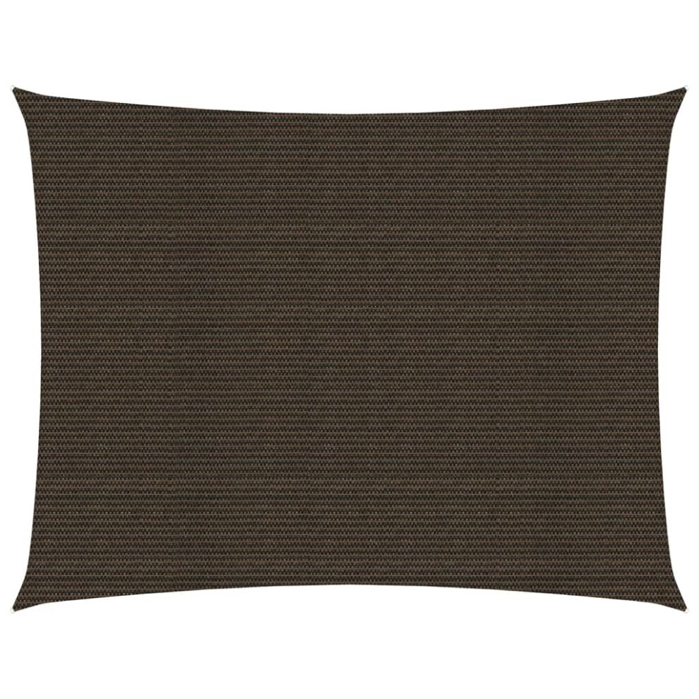 vidaXL Sunshade Sail 160 g/m² Brown 2.5x3.5 m HDPE Garden Sunscreen Canopy