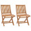 VidaXL Folding Garden Chairs 2 pcs Solid Teak Wood 1