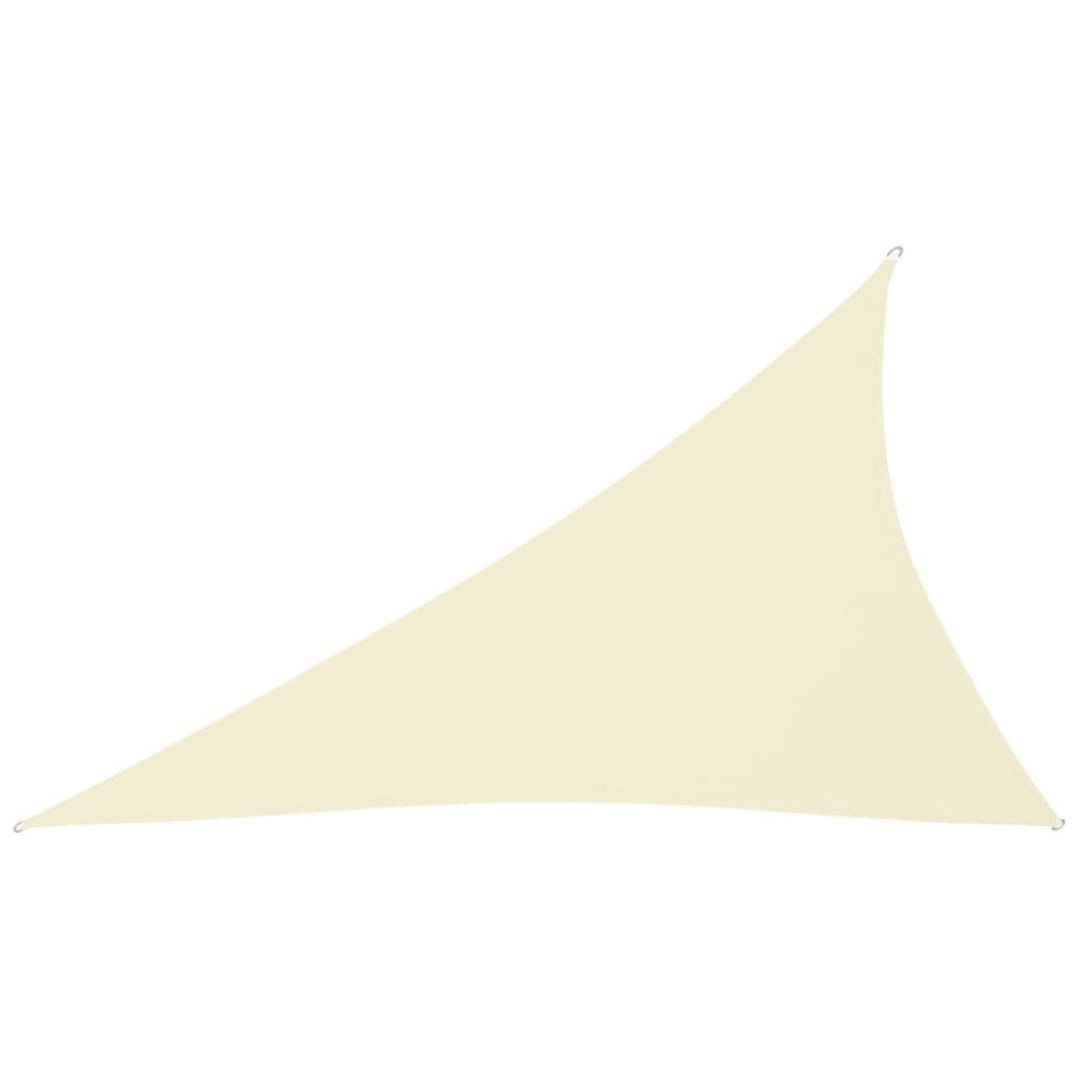 Vidaxl Sunshade Sail Oxford Fabric Triangular 3X4x5 M Patio Shade Canopy Cream