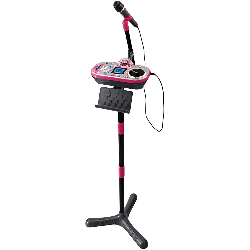 VTech Kidi Super Star DJ, Kids Microphone Toy with Songs and Sound Effects, Microphone and Adjustable Stand, Microphone for Kids with Colour