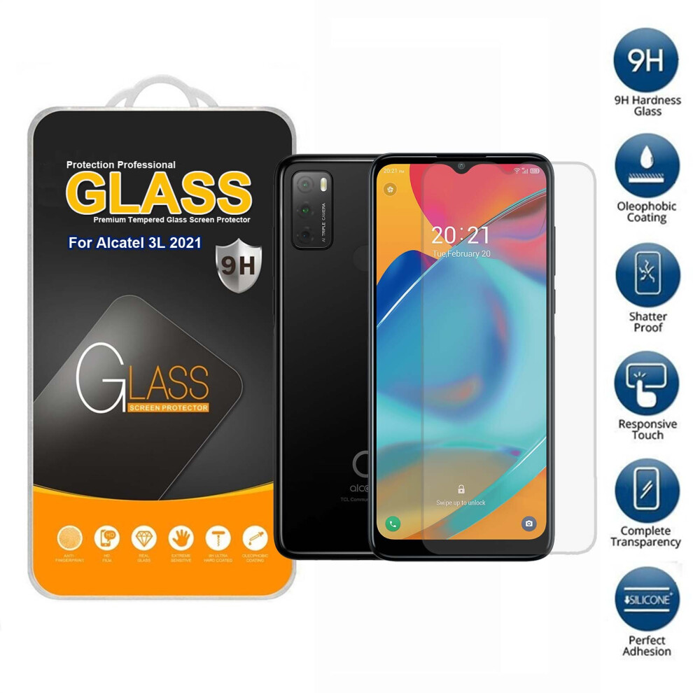 Tempered Glass Screen Protector For Alcatel 3L 2021 304063158587