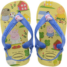 (8/9K UK, Lemon Yellow) Havaianas Kids Baby Peppa Pig Summer Beach Holiday Sandals Flip Flops