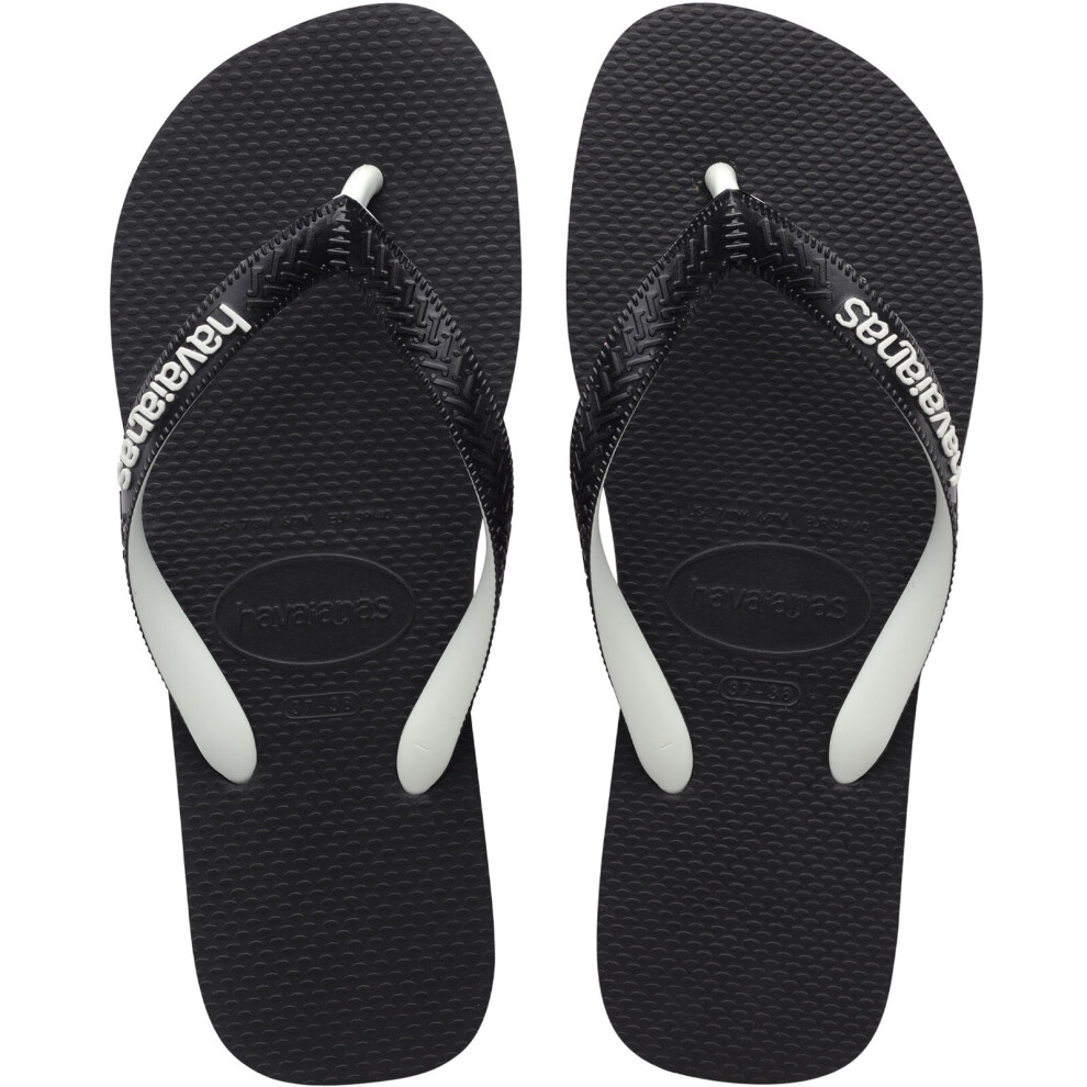 Havaianas (9/10 Uk, Black/Black) Womens Top Mix Summer Beach Pool Sandals Thongs Flip Flops - Image 5