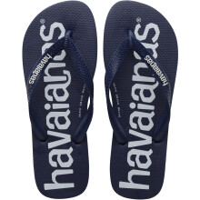 (6/7 UK, Navy Blue) Havaianas Top Logomania Mens Flip Flops