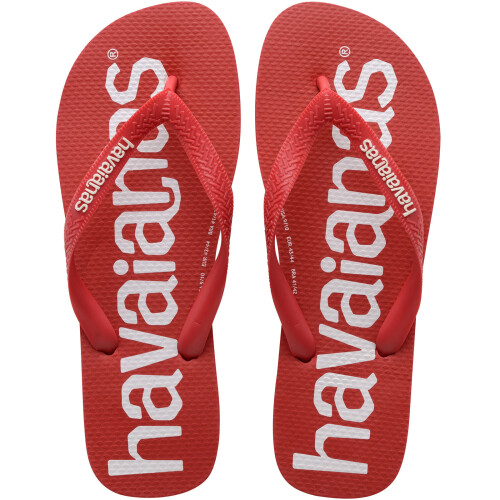Havaianas (9/10 UK, Ruby Red) Havaianas Top Logomania Mens Flip Flops
