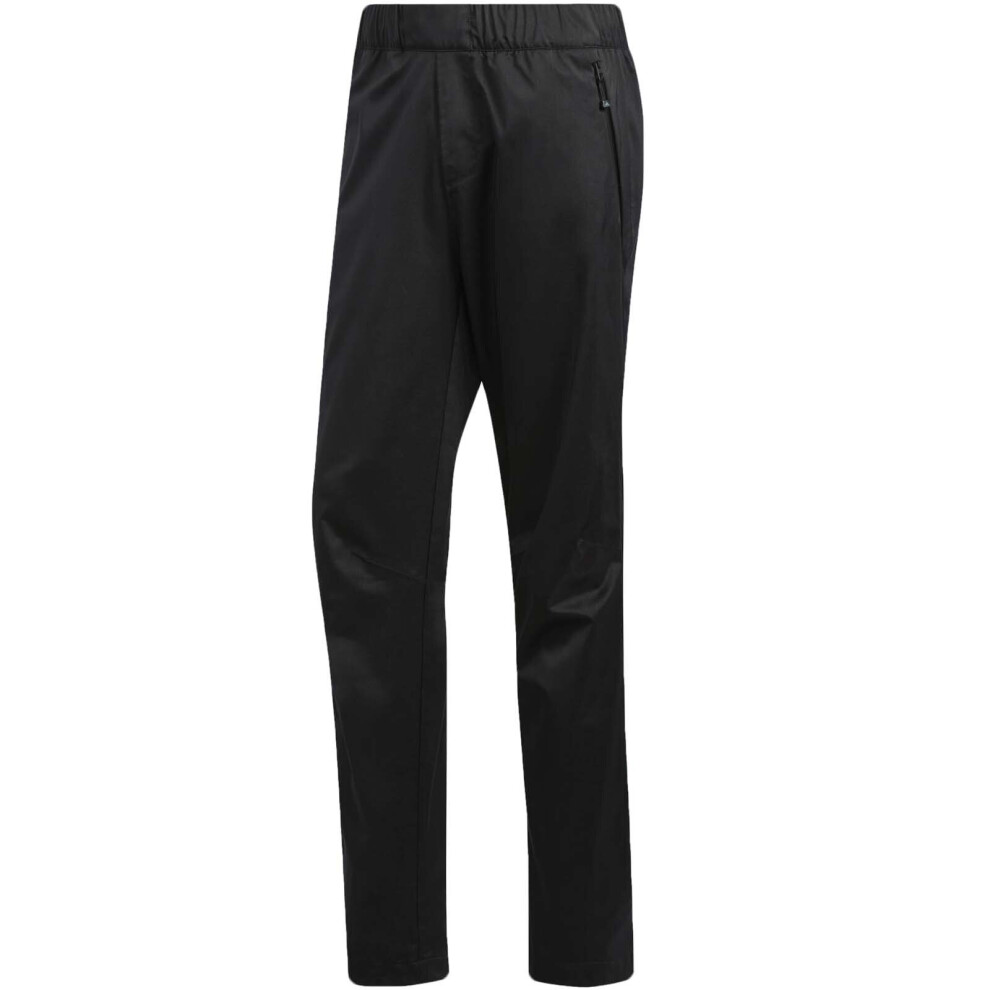 (S - Long, Black) Adidas Performance Mens Climaproof Tapered Waterproof Golf Overtrousers Pants