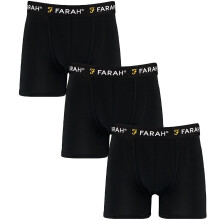 (L, Multicoloured) 3 Pack Farah Mens Saginaw Elasticated Underwear Boxer Shorts Briefs - Assorted