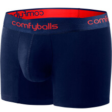 (2XL, Navy) Comfyballs Mens Performance Long Ultimate Comfort Boxer Shorts Briefs