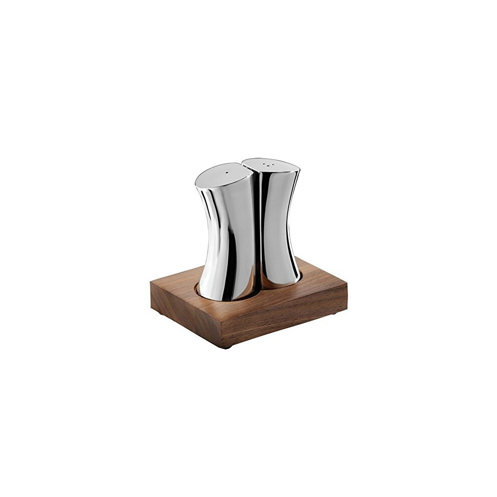 Robert Welch Drift Salt & Pepper Shakers with Walnut Base