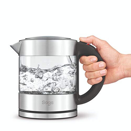 Sage Sage the Compact Glass Kettle [BKE395UK] , 1L, Silver 1
