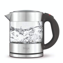 Sage the Compact Glass Kettle [BKE395UK] , 1L, Silver