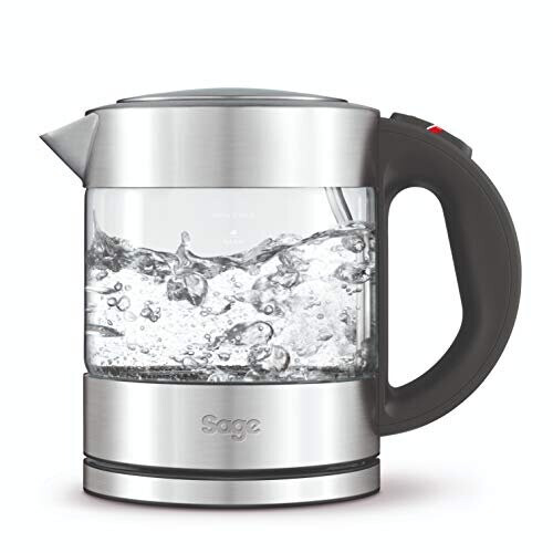 Sage Sage the Compact Glass Kettle [BKE395UK] , 1L, Silver