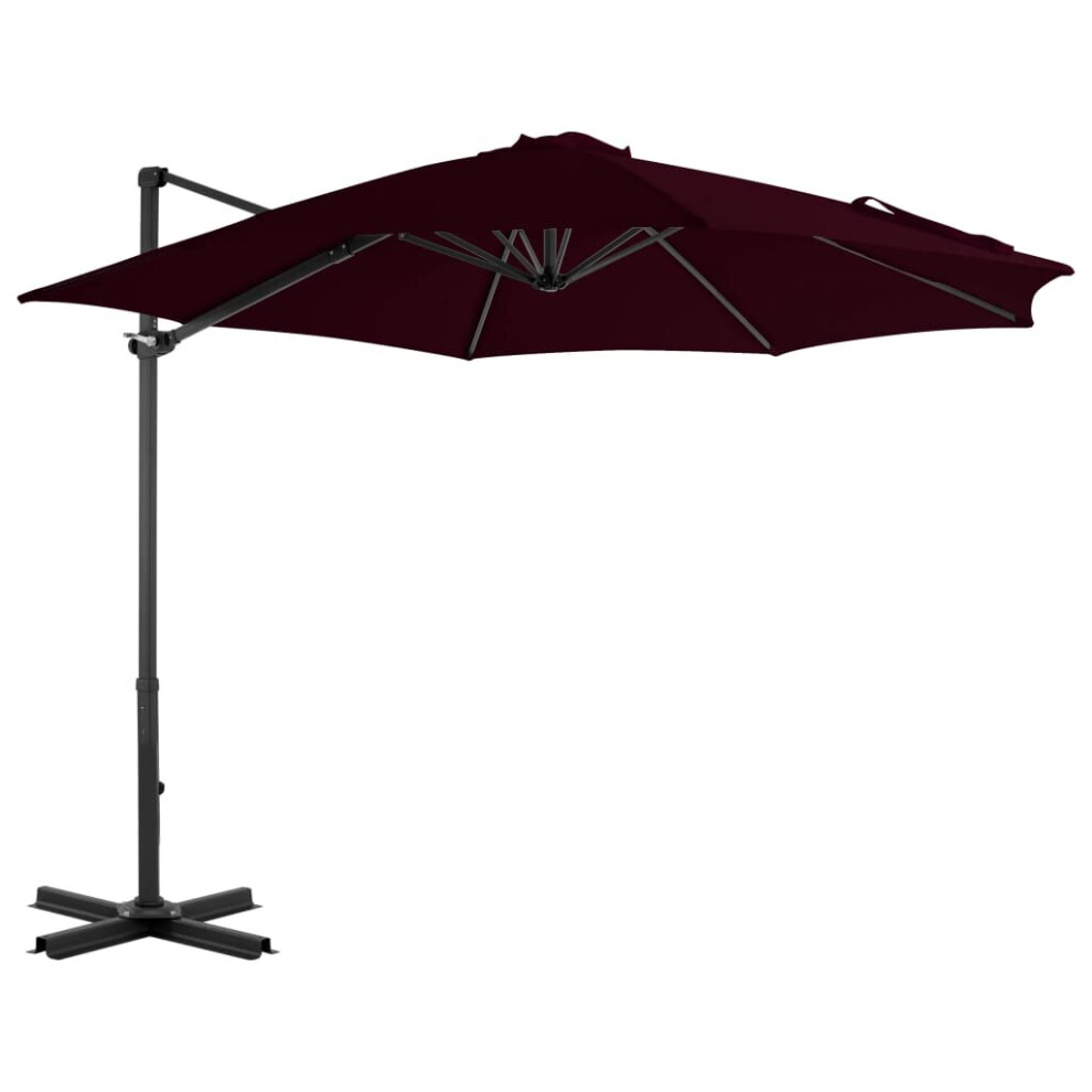 Vidaxl Cantilever Garden Parasol With Aluminium Pole Outdoor Umbrella Red