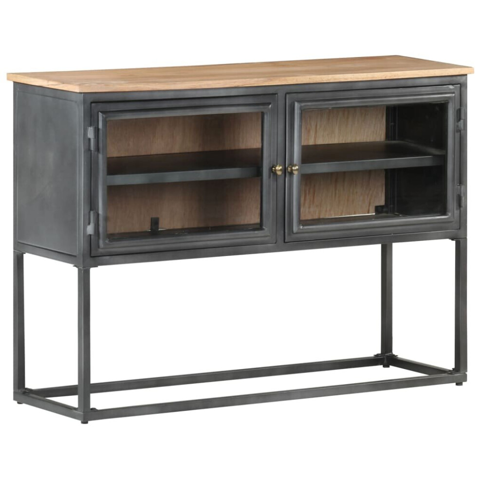 Vidaxl Solid Acacia Wood Sideboard Grey Cabinet Highboard Standing Lowboard