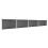 VidaXL vidaXL Zaunelement Set WPC 699x105 cm Schwarz 2